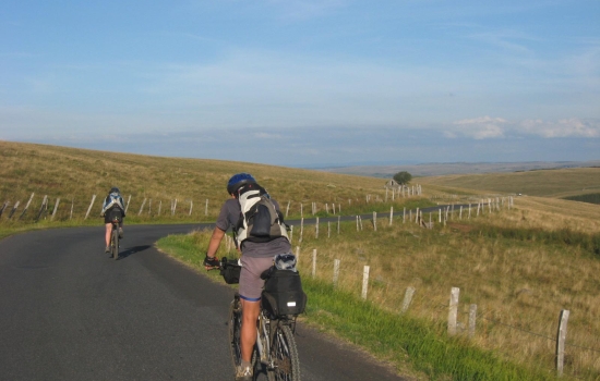 Late afternoon light on the roads of Aubrac