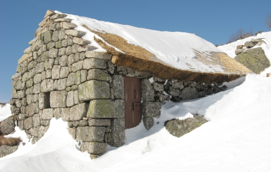 Bergerie sous la neige