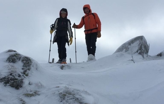 Snowshoeing through the wide open spaces of Aubrac